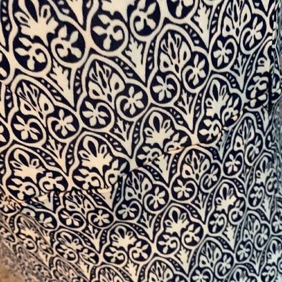 Tory Burch | Navy & White Print Dress | M - Picture 6 of 7